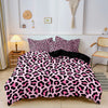 Dark Leopard Print Duvet Cover Set with Two Pillowcases