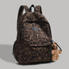 Leopard Print Casual Backpack for School & Daily Use