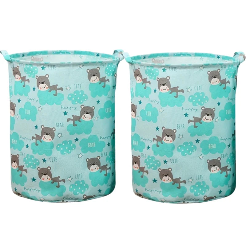 Foldable Fabric Laundry Basket with Handles