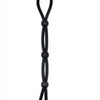 Black silicone cock ring designed for endurance and firmer erections