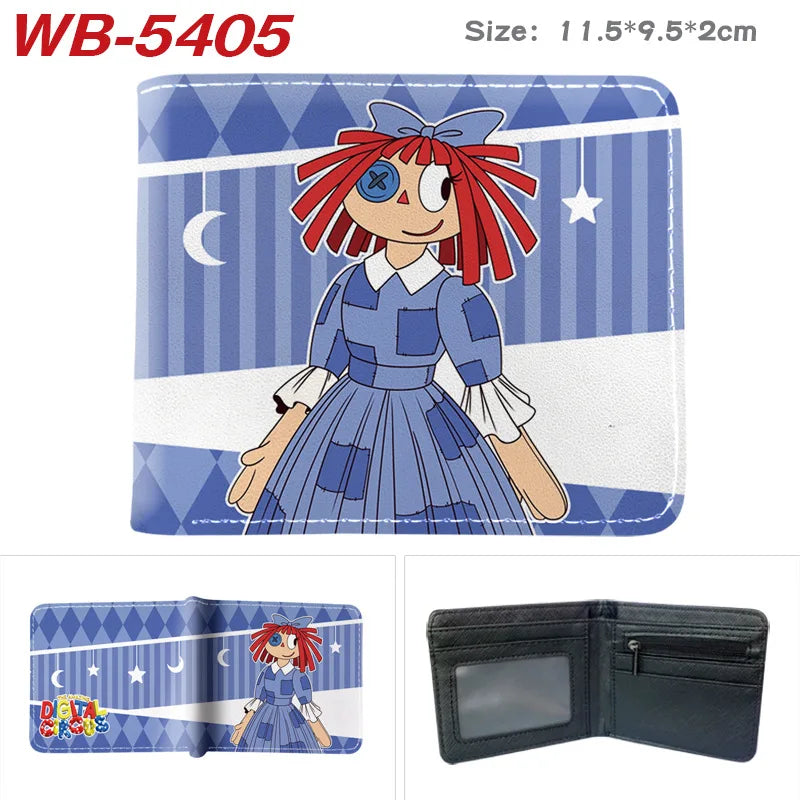 PU Leather Bifold Card Holder Wallet with Cartoon Print