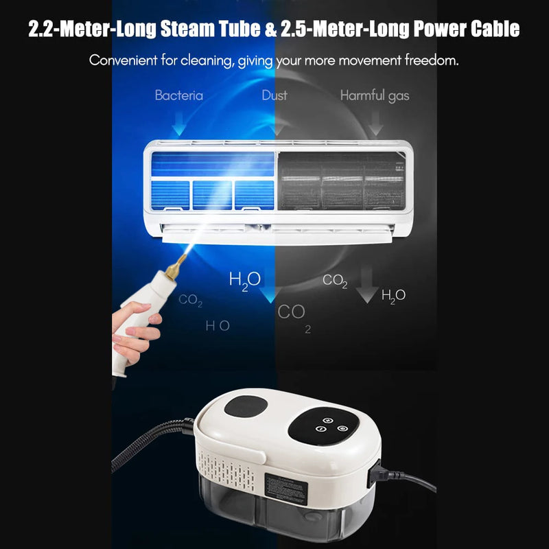 2500W High-Pressure Steam Cleaner with Multi-Surface Attachments