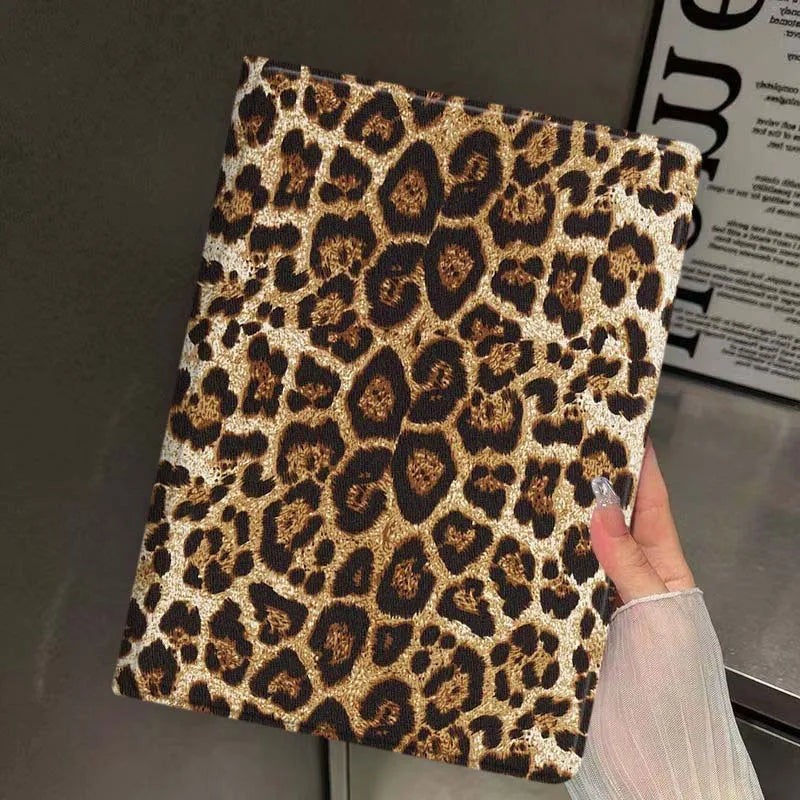 Leopard Print iPad Case – Premium Faux Leather Protective Cover