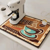Fast-Drying Kitchen Absorbent Mat for Coffee Stations and Countertops