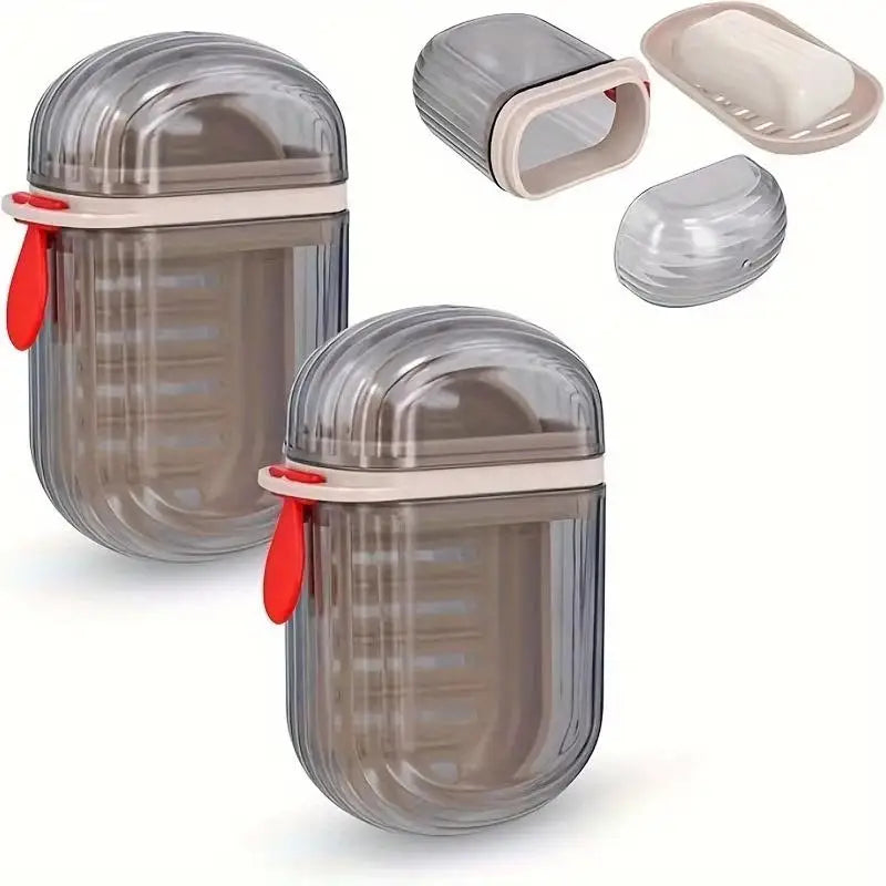 Travel Soap Box with Drainable Lid for Camping and Bathroom Use