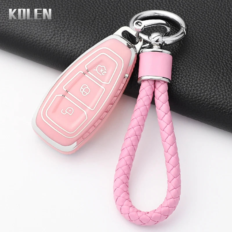 Silicone Car Key Fob Cover for Ford Focus, Mondeo, Fiesta, Kuga, and More
