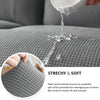 Waffle Jacquard Water-Resistant Sofa Slipcover with Elasticized Fit