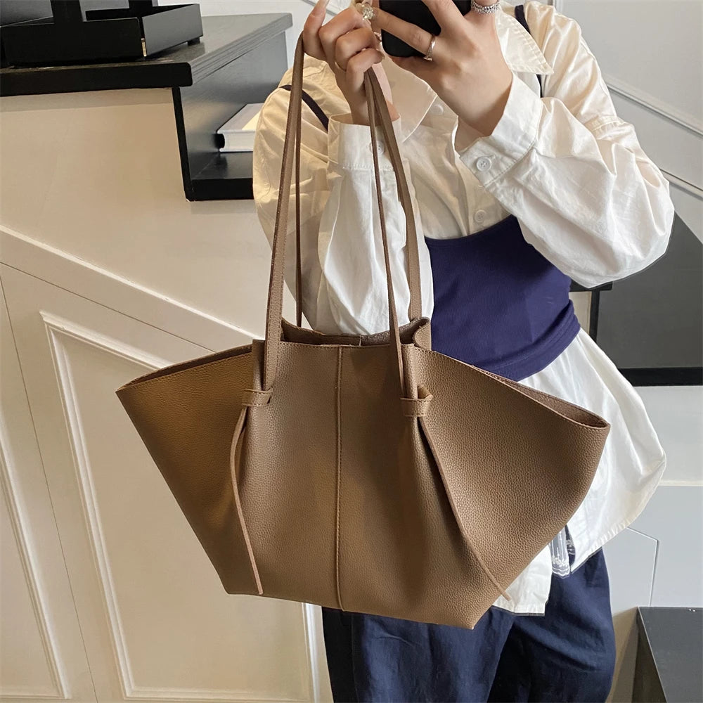 Soft PU Leather 2-in-1 Tote Bag Set for Women
