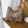 Leopard Print Canvas Tote Bag