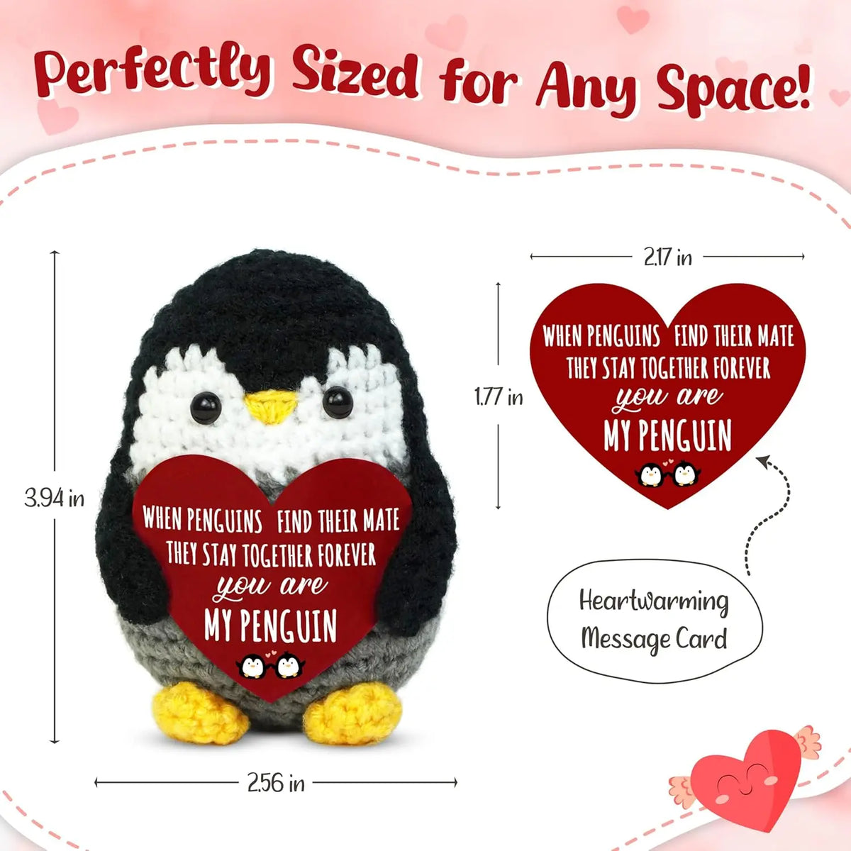 Handmade Crochet Pocket Hug Doll with Custom Message