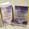 A package of holographic art sleeves with heart shapes, sold in a 60-piece pack.
