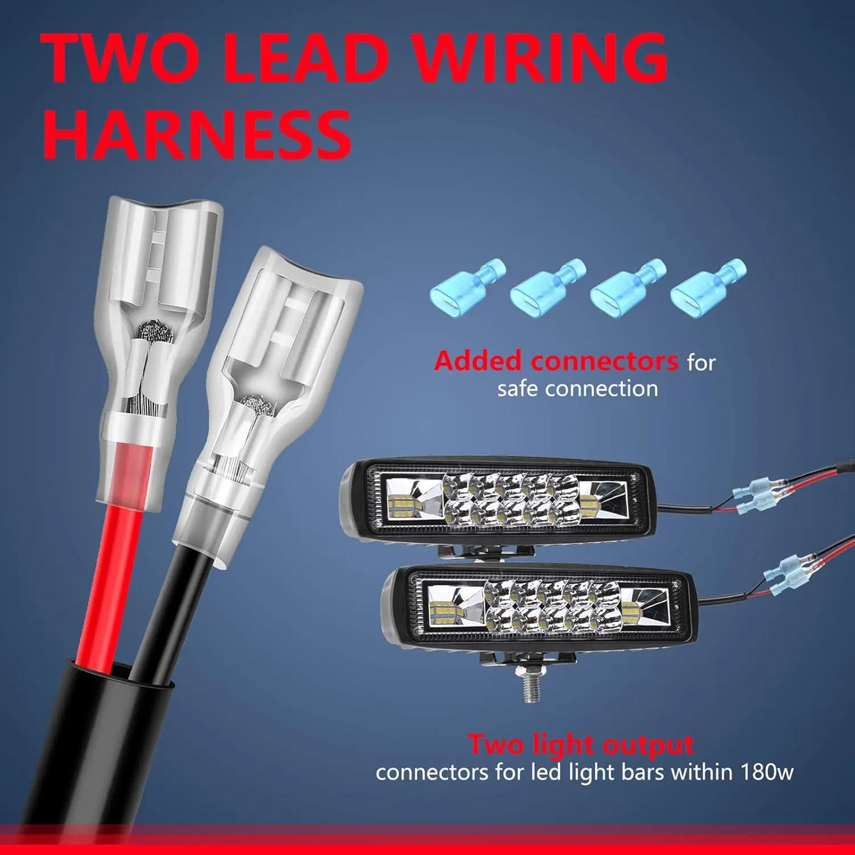 Heavy Duty 12V LED Light Bar Wiring Harness Kit with Rocker Switch and Relay