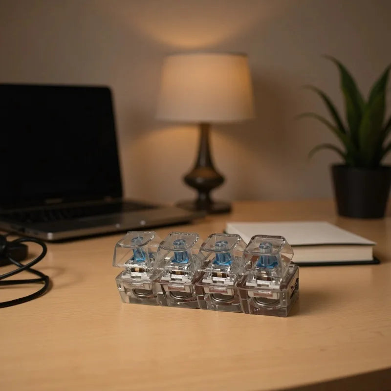 LED Light-Up Keyboard Keychain Fidget Toy