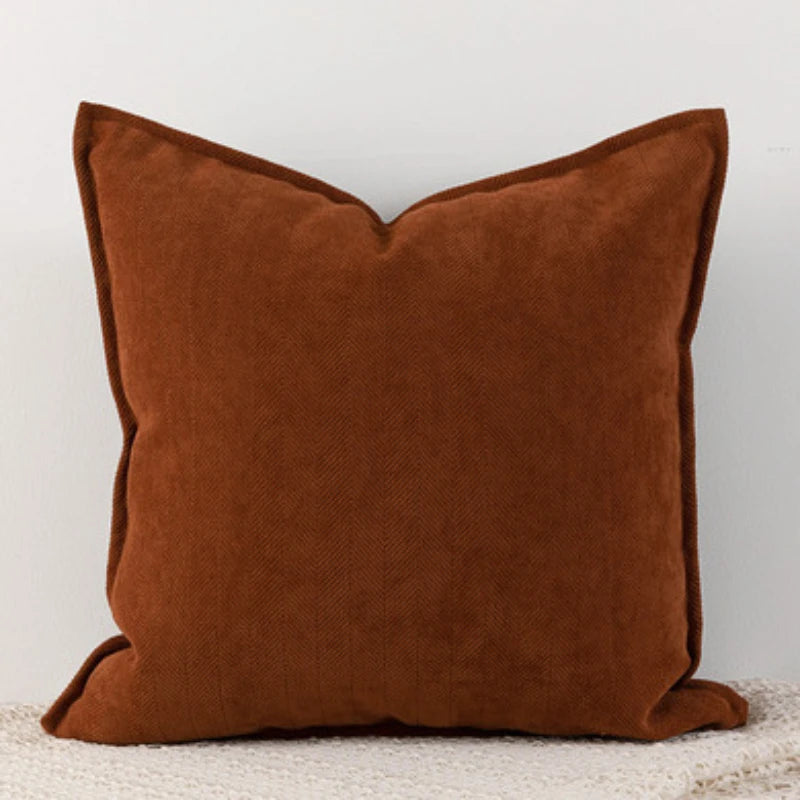 Soft Chenille Throw Pillow Covers – Nordic Solid Design for Couch & Bed