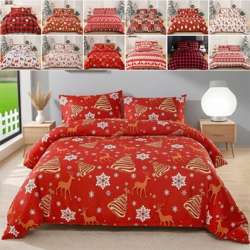 Festive Christmas Duvet Cover Set with Pillowcases