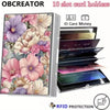 Elegant Floral Metal Card Holder with RFID Protection