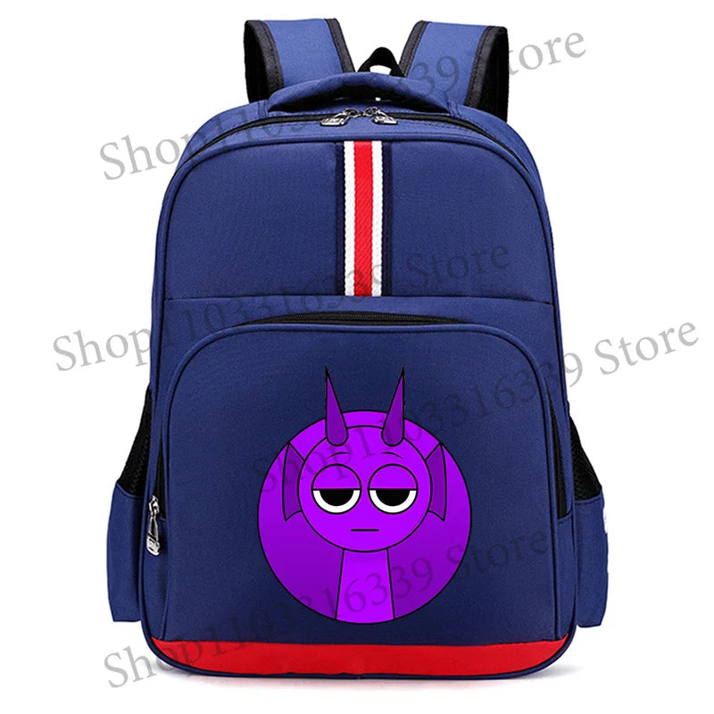 Sprunki Cartoon Backpack – Large Capacity Rucksack for Teens and Adults