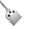 A silver SDS Plus floor scraper tool with a replacement blade set.