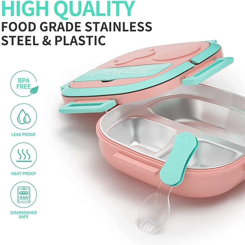 Insulated Stainless Steel Bento Lunch Box for Kids