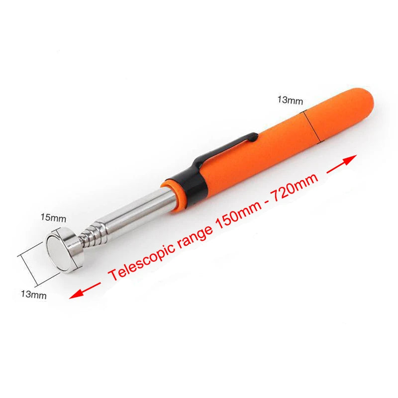 Telescopic Magnetic Pickup Pen with Pocket Clip