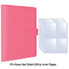 A pink rose red shell photo album with 25 inner pages