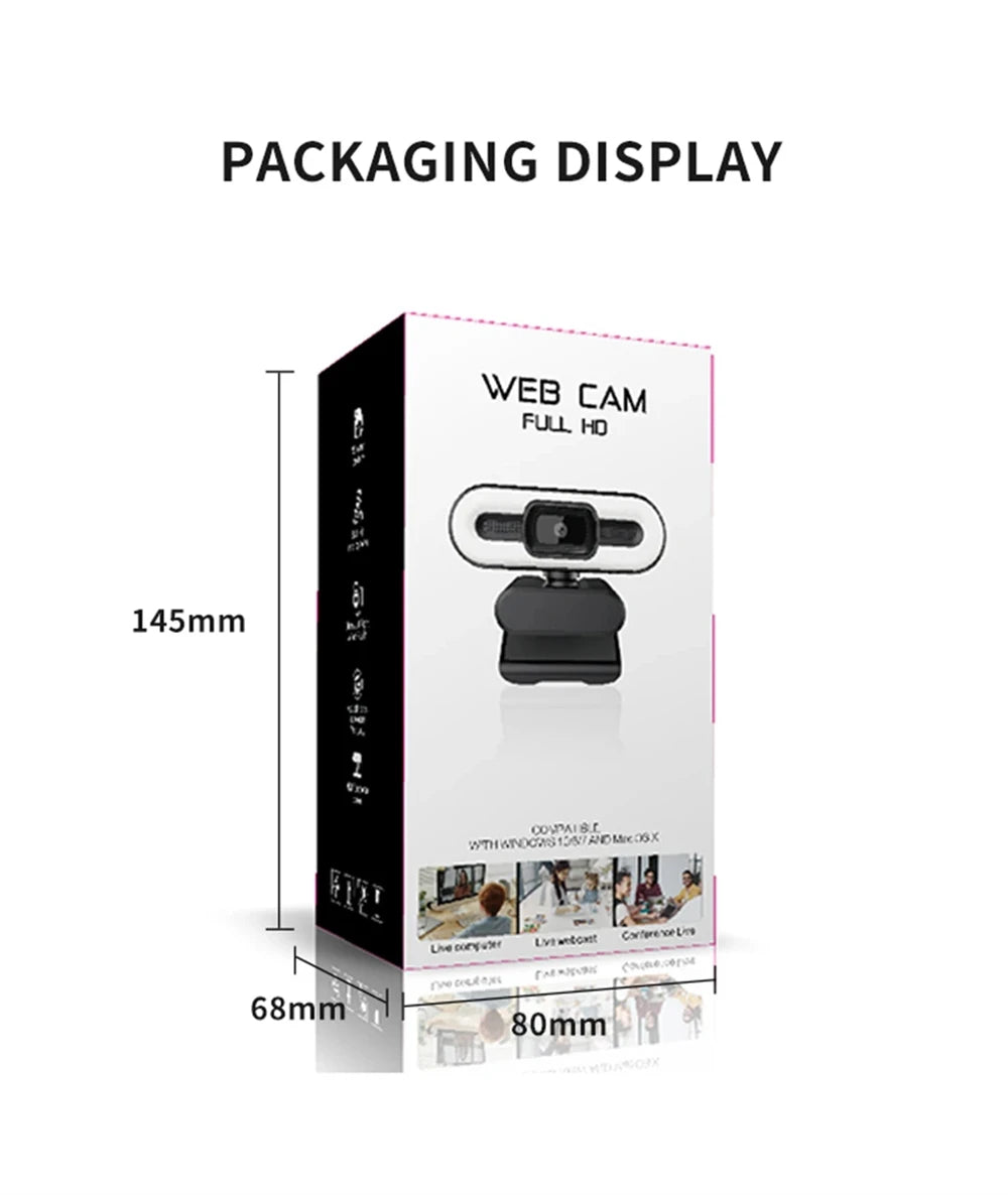 4K Auto-Focus Webcam with Built-in Microphone