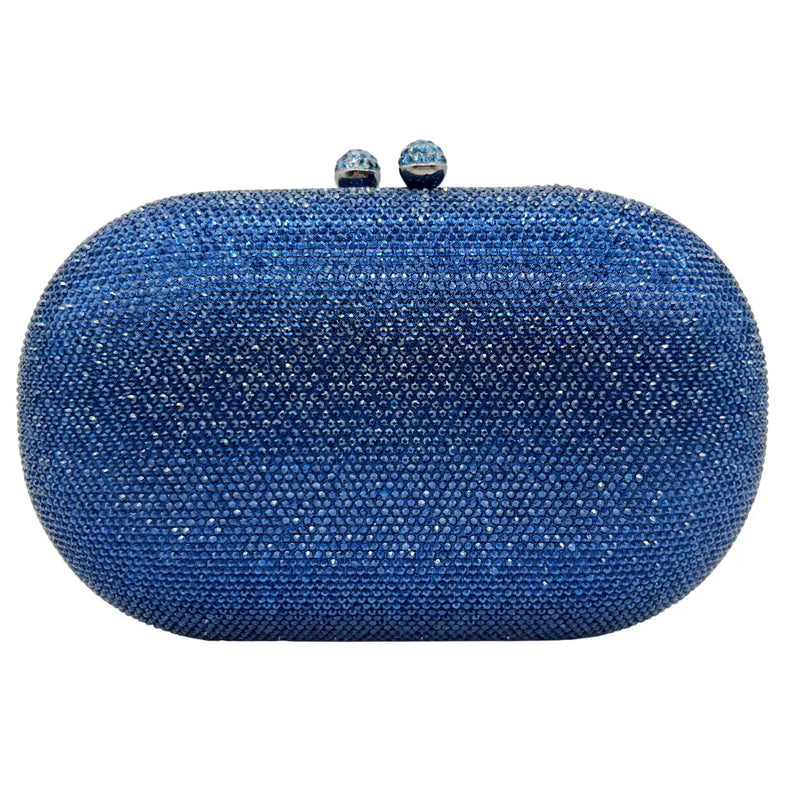 Rhinestone Evening Clutch with Chain Strap