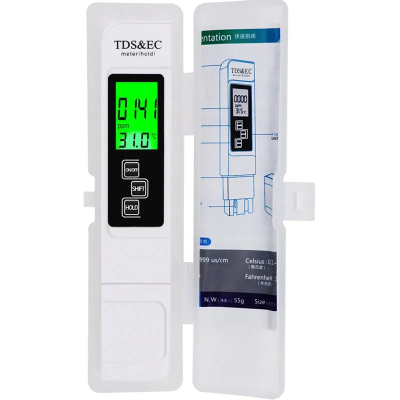 3-in-1 Digital TDS/EC/Temperature Water Quality Tester Pen