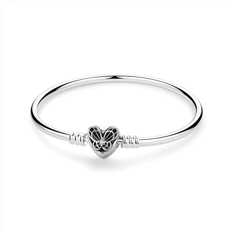 925 Sterling Silver Heart Charm Bracelet