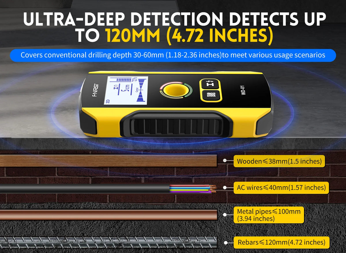 Multifunctional Wall Scanner with LCD Display