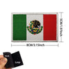 Mexico flag embroidery patch featuring the national emblem with hook and loop backing