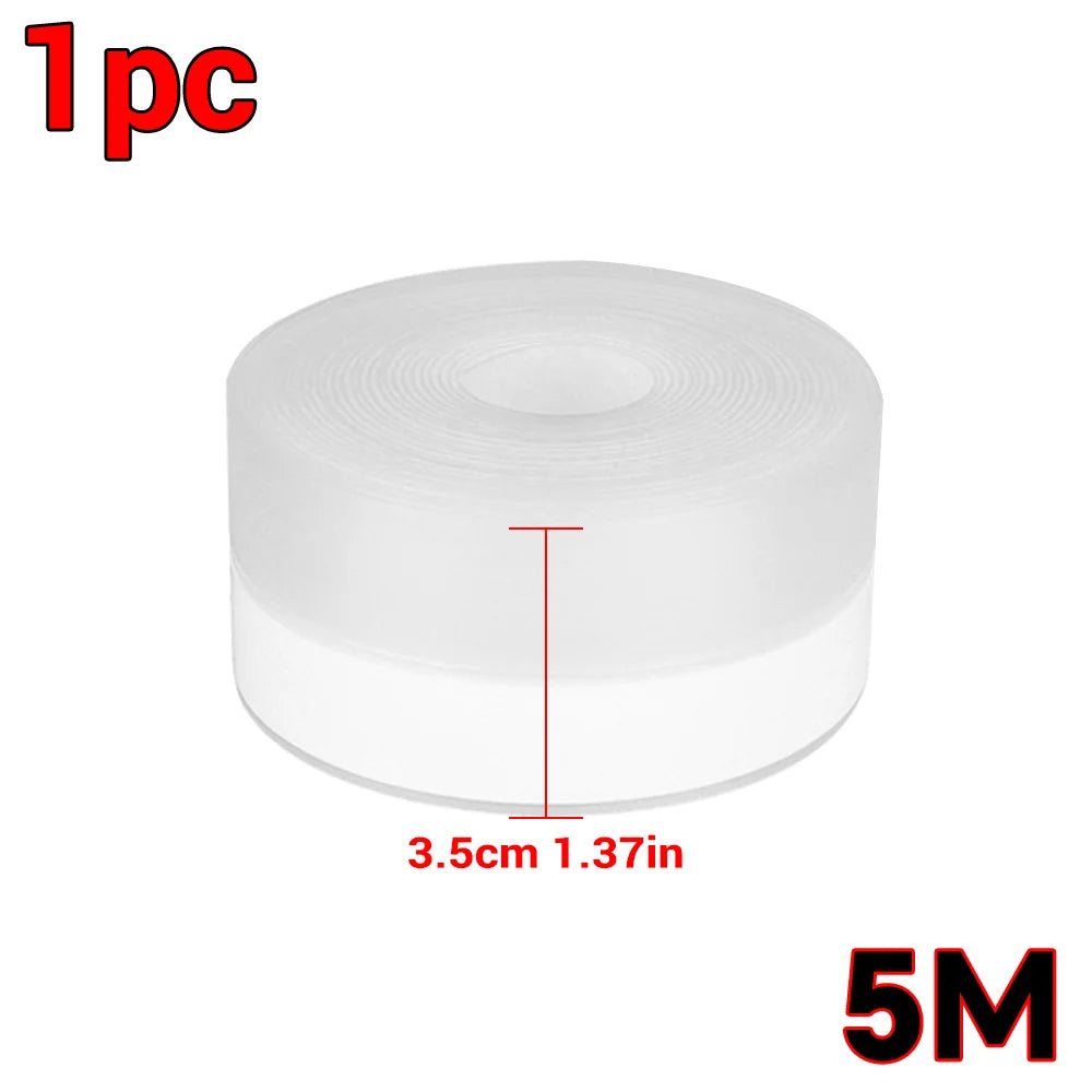 One roll of white silicone weather stripping seal tape, 3.5cm long.