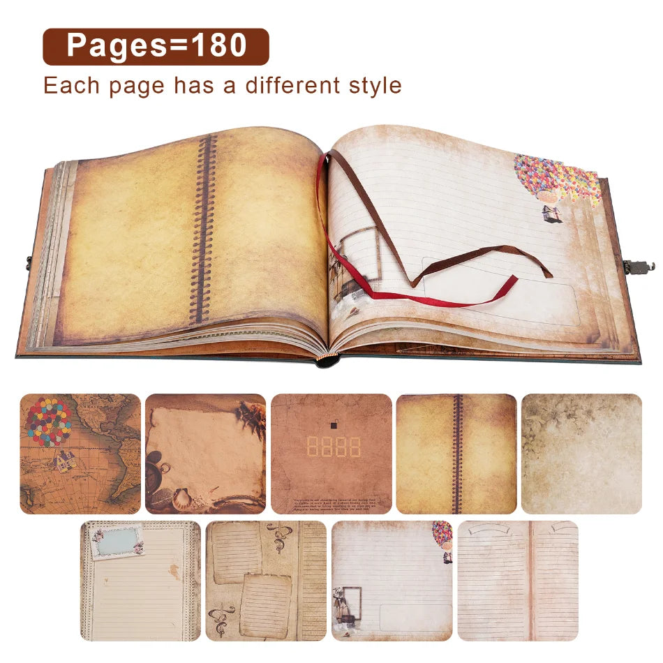 Vintage Leather-Style DIY Travel Photo Album for Memories
