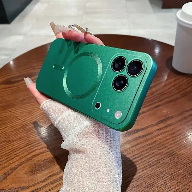 Metallic Magnetic Phone Case with Camera Lens Protection