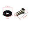A close-up view of an M6 Fender Washer Bolt kit showing a threaded bolt and washer with specified dimensions.