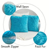 Luxury Faux Fur Throw Pillow Covers (Set of 2)