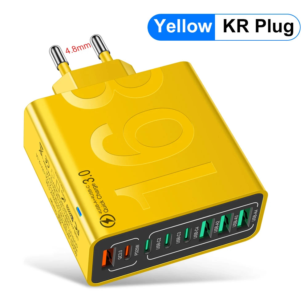 8-Port USB Wall Charger with 150W Fast Charging