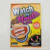 A box of Watch Ya Mouth party guessing card game featuring a cartoon illustration of an open mouth.
