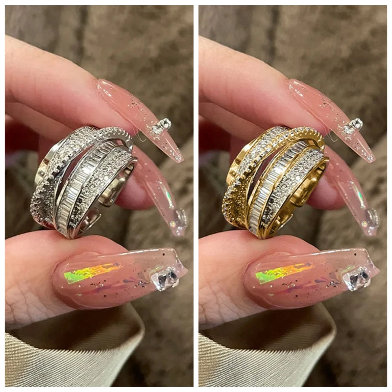 Multi-Layer Rhinestone Ring