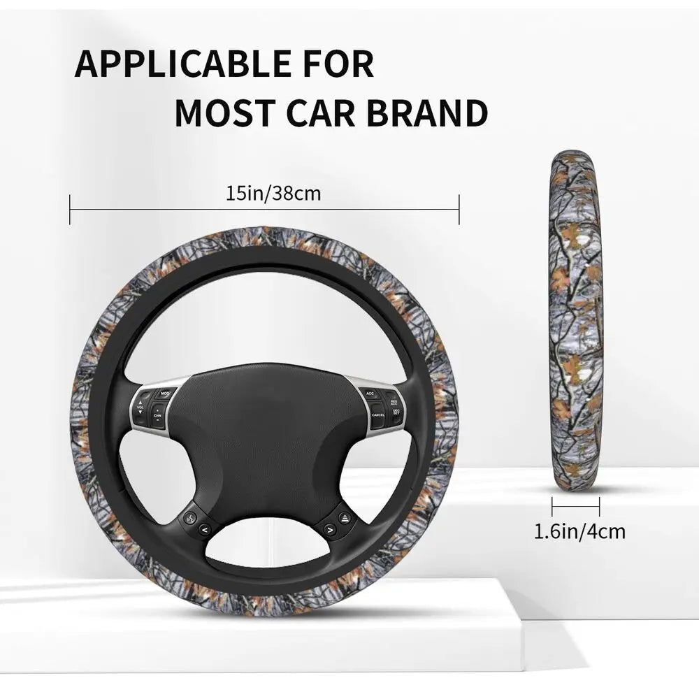 Tree Camouflage Elastic Steering Wheel Cover