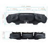 Black PU leather motorcycle windshield storage bag with three separate pouches