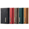 Vintage Leather Trifold Wallet with Magnetic Closure