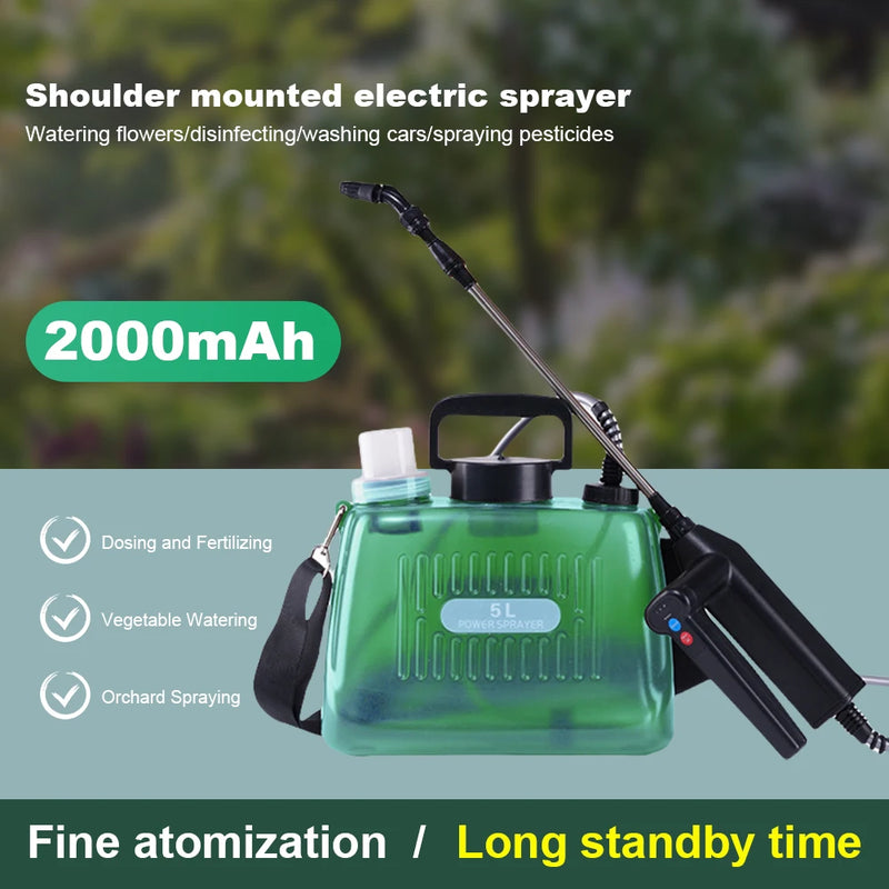 Electric Backpack Sprayer with Adjustable Speeds