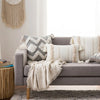 Boho Tufted Throw Pillow Cover with Tassels