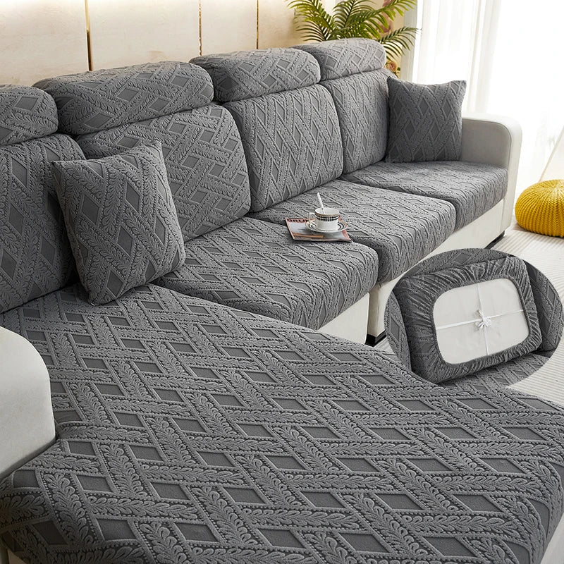 Jacquard Plush Sofa Cover