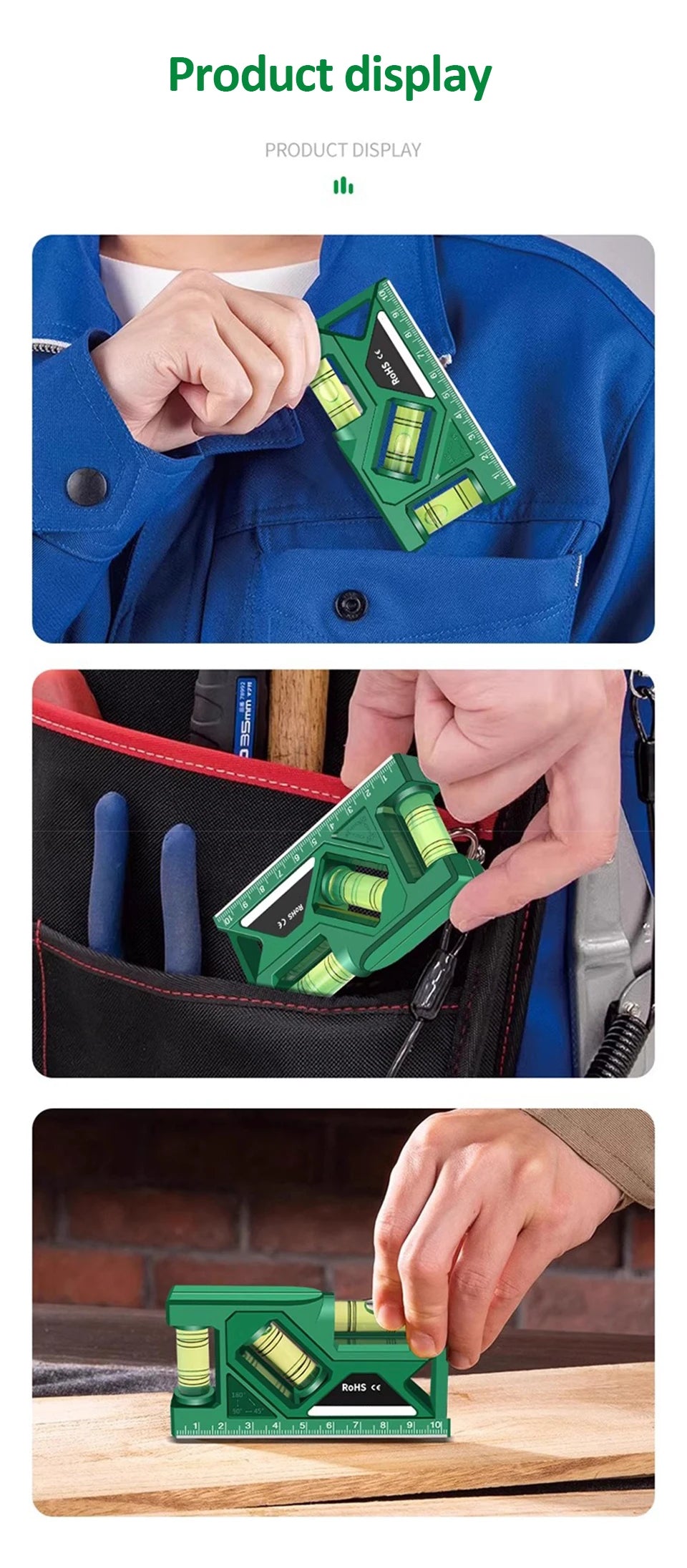 Magnetic Pocket Level Gauge with 3-Axis Precision
