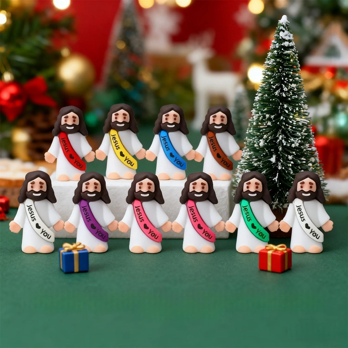Mini Religious Figurine Set for Christmas and Easter Decor