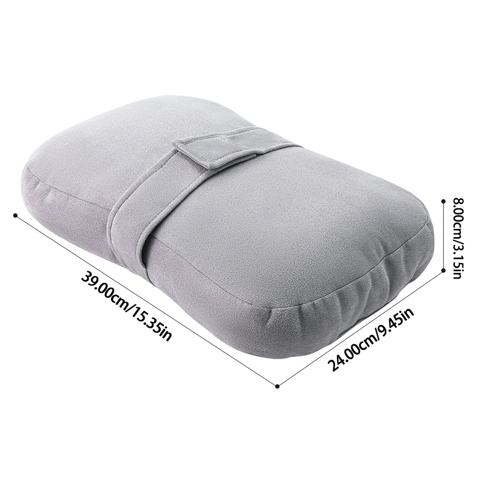 Almohada ergonómica de rodilla gris para dormidores de lado, dimensiones 39.00cm x 24.00cm.
