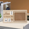 Wooden Pregnancy Countdown Picture Frame with Ultrasound Slot