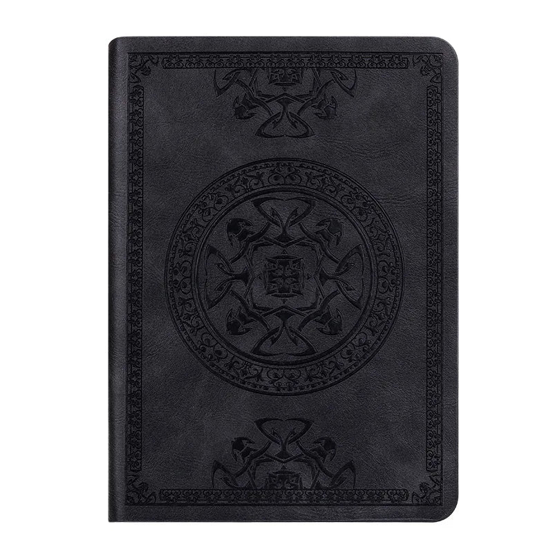 Retro A6 Faux Leather Notebook with Elastic Closure
